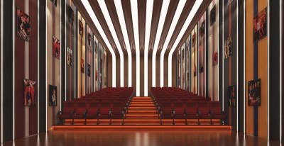 现代电影院3D模型下载